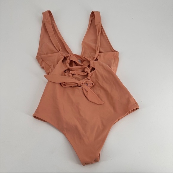 Tori Praver Deep V Plunge One Piece Swimsuit Swim Size XS - Picture 4 of 5